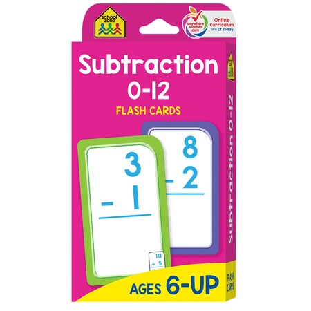 School Zone Publishing Subtraction 0-12 Flash Cards 04007